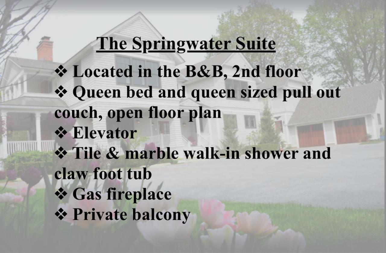 The Springwater Bed And Breakfast Saratoga Springs Exteriör bild